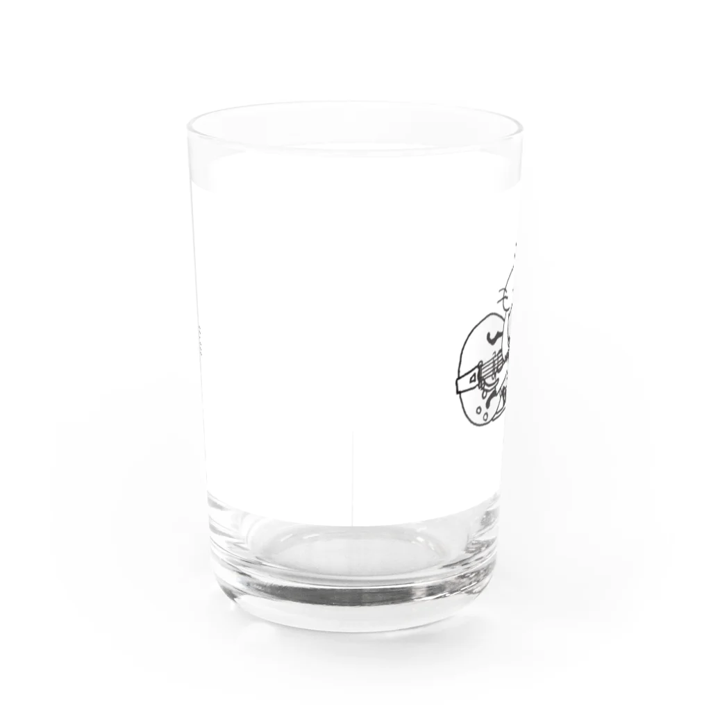 目黒 しおりグッズショップのNo.9 もち子と君のギターグラス　 Water Glass :back