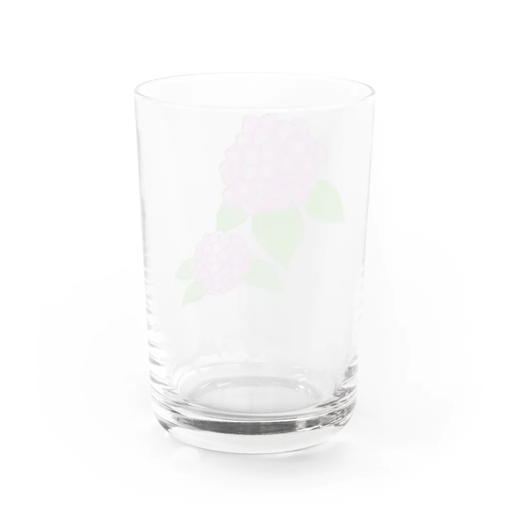 気ままに創作　よろず堂のあじさい　紫 Water Glass :back