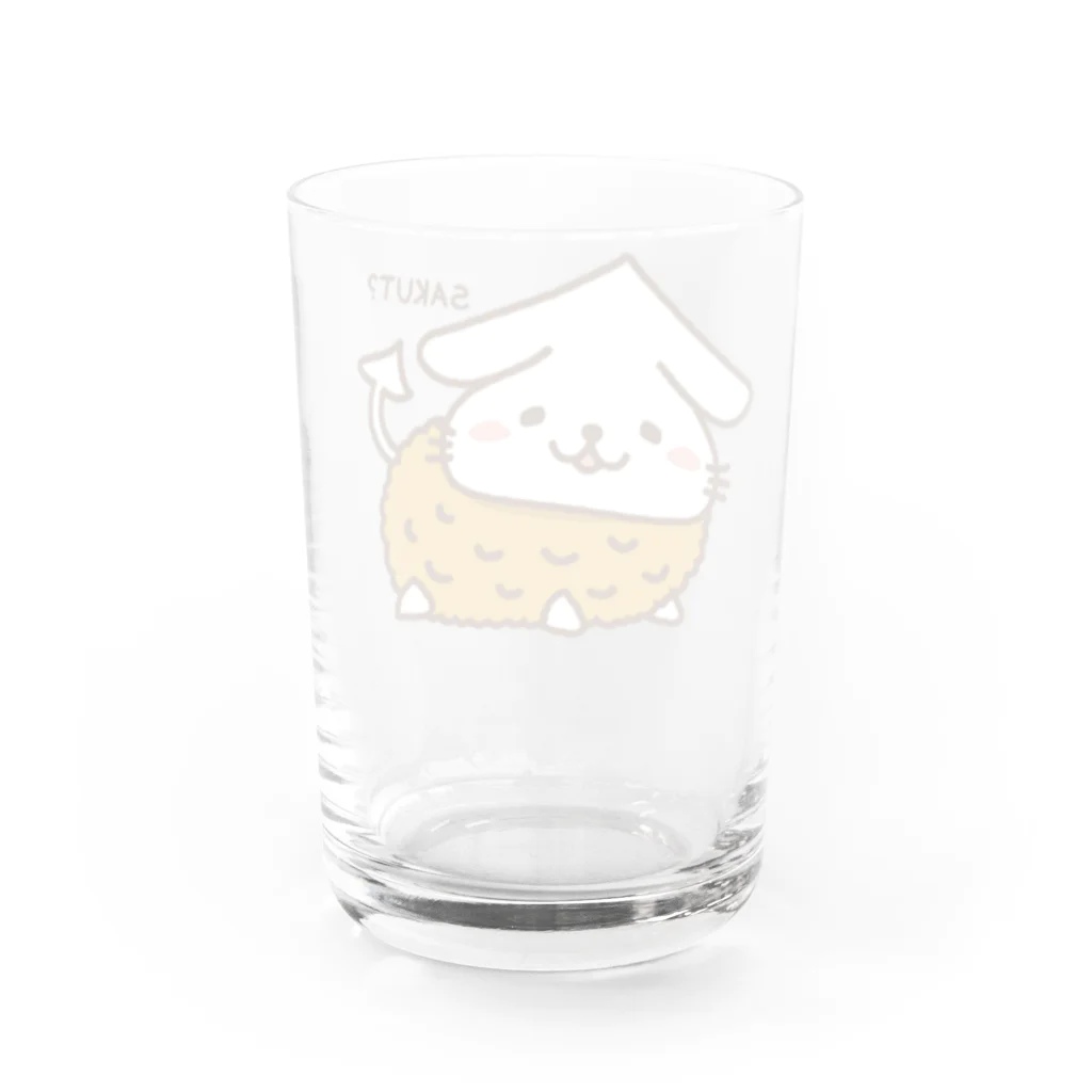 トムトムプリンのいかねこ「イカフライ」 Water Glass :back