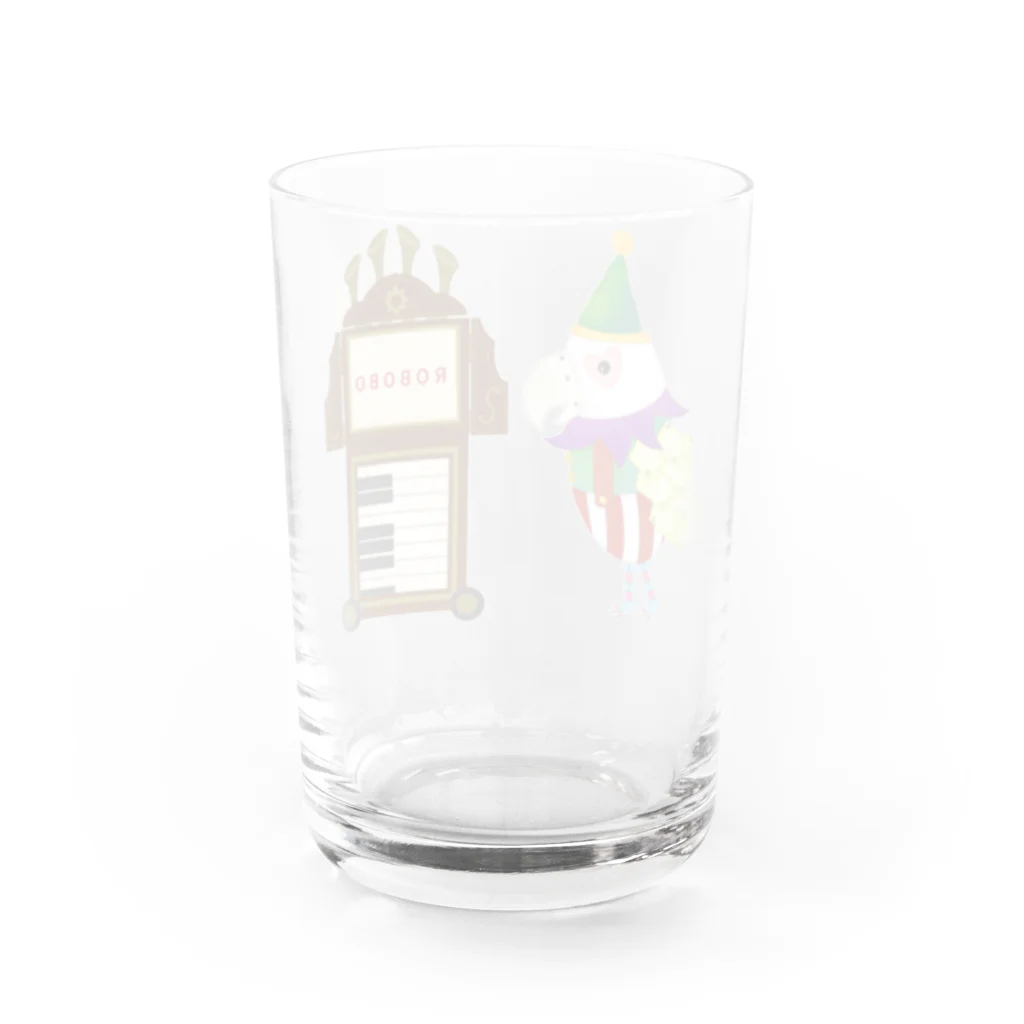 ねこぜや のROBOBO 紙芝居屋さん Water Glass :back