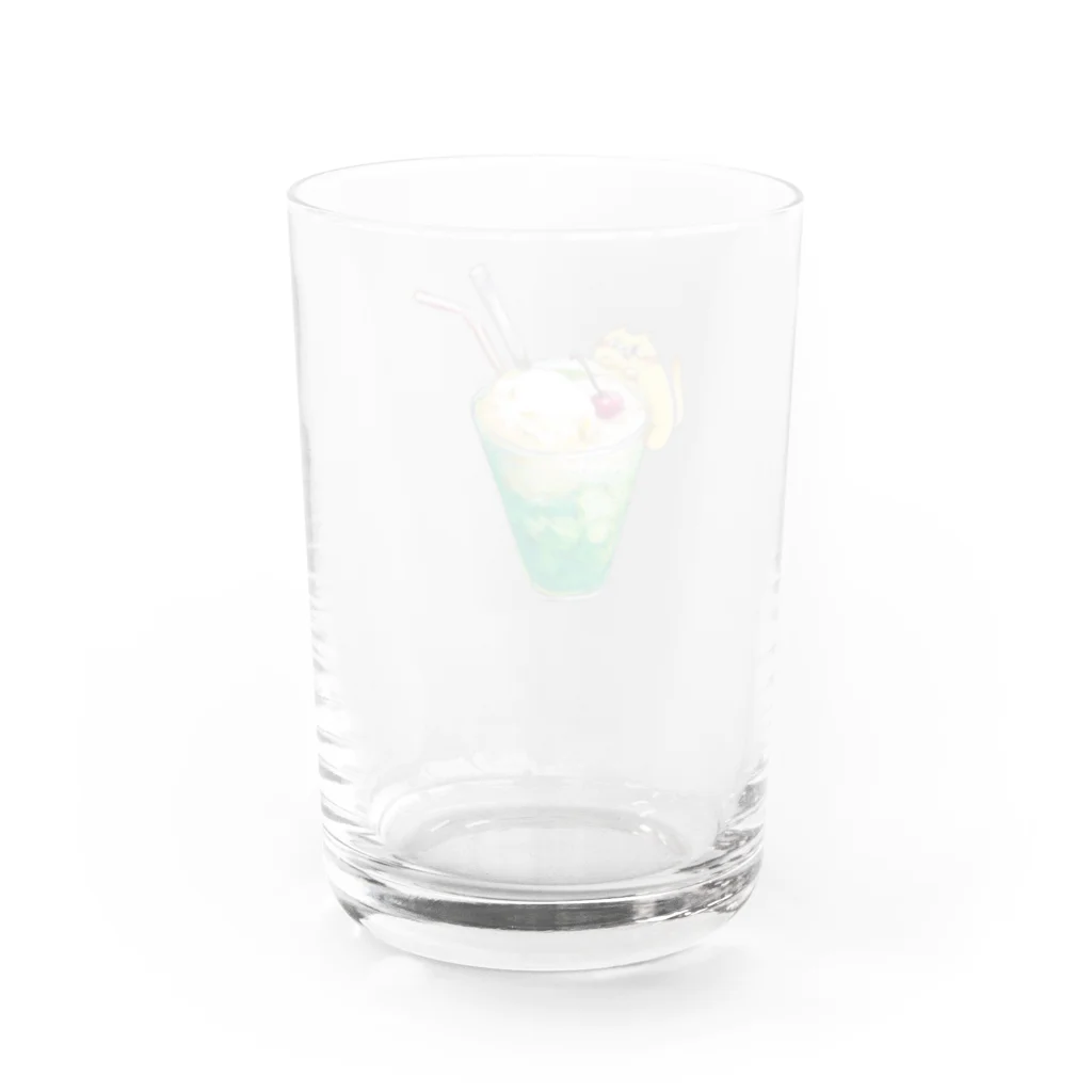 ぐーにゃんのごちそうさがしのクリームソーダ(いやしんぼ編) Water Glass :back