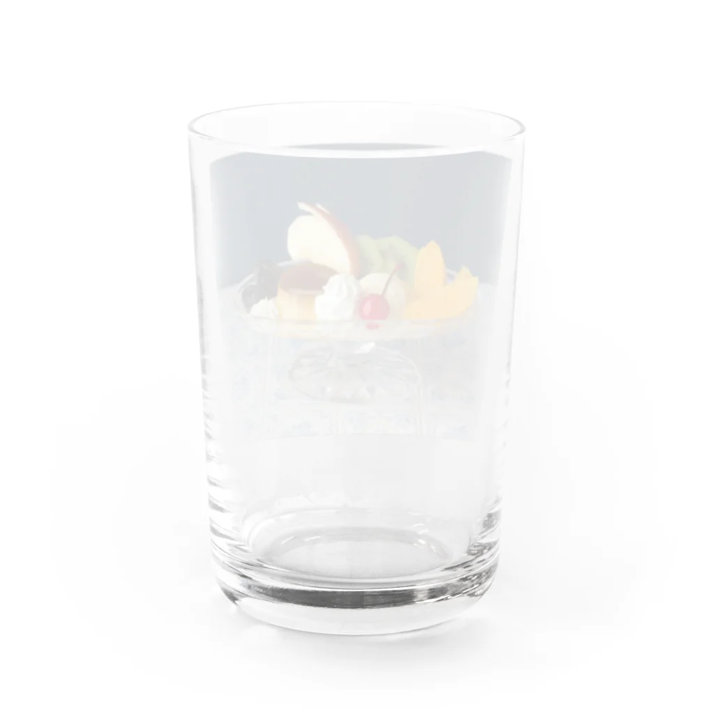 アルデンテウドンのプリンアラモード Water Glass :back