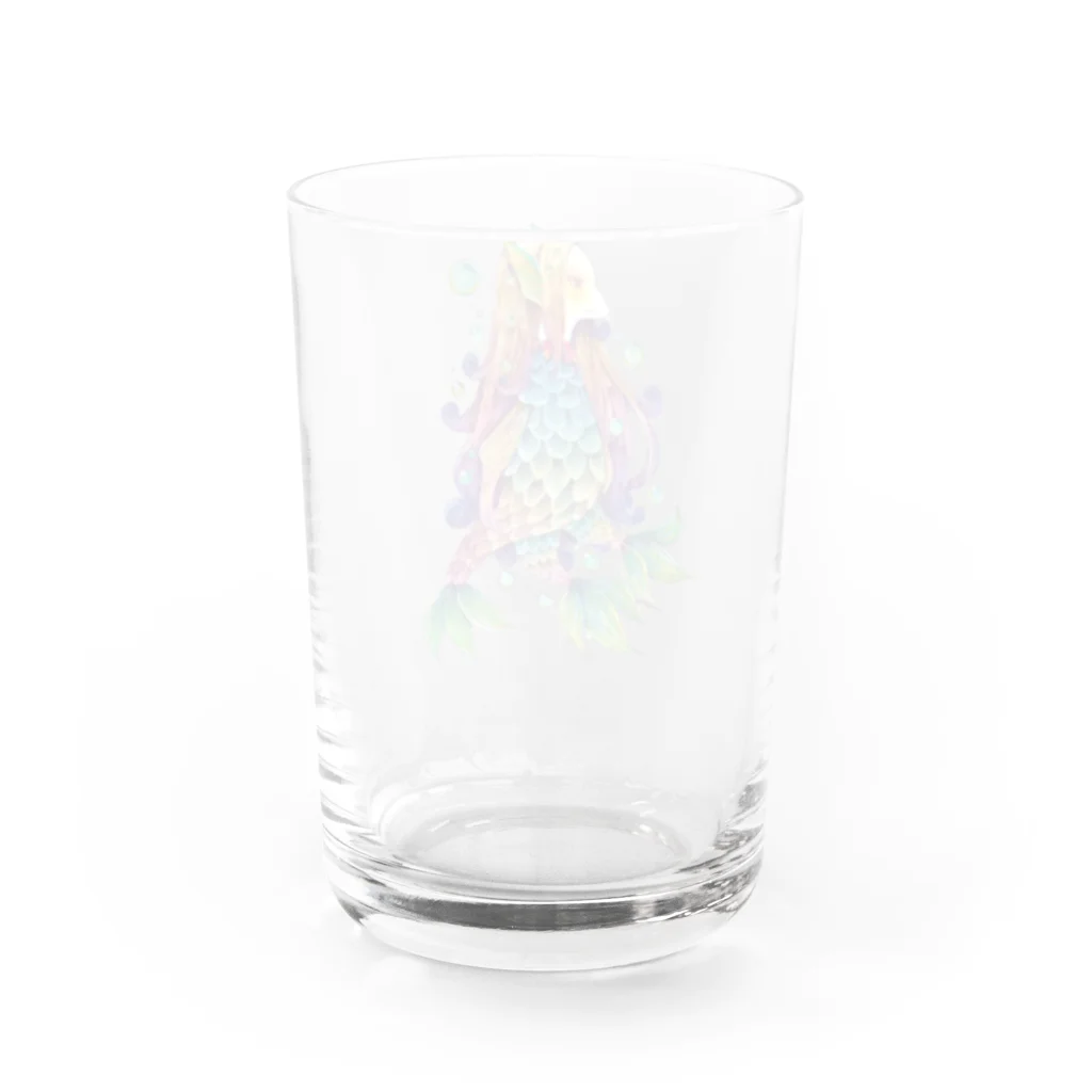 BARABARA　DESIGNのアマビエ様（フルカラー） Water Glass :back