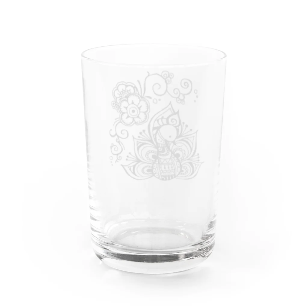 Hal Tommyのメヘンディ 孔雀 Water Glass :back