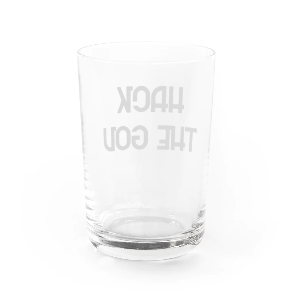 tknzkのhack the gov black Water Glass :back