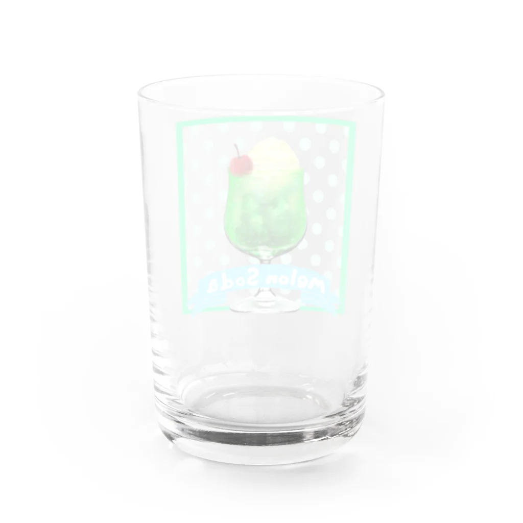 ざしきむすめのMelon Soda(文字あり) Water Glass :back