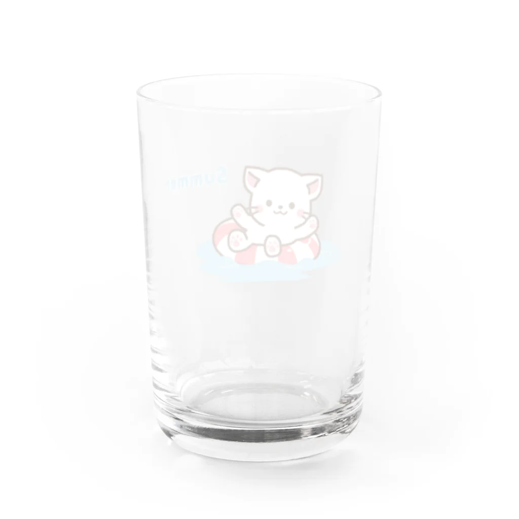 Haruna shopのしろねこ♡夏 summer Water Glass :back