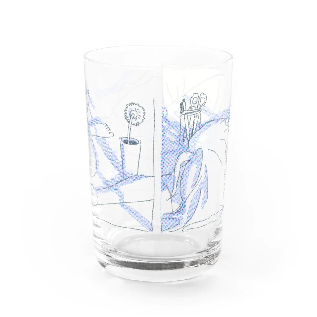 ニメイですの西日が入ってくる Water Glass :back