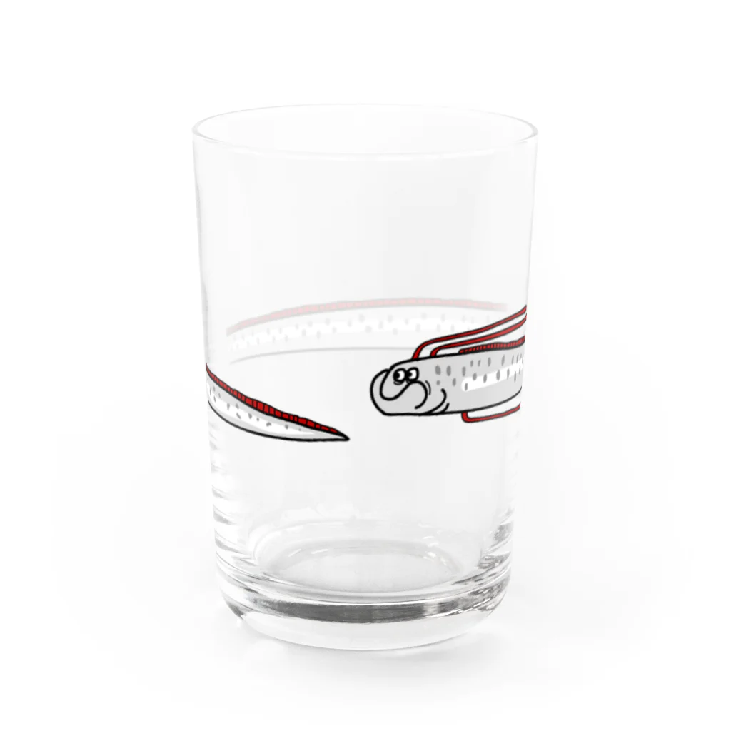 竪穴式ショップのリュウグウノツカイぐるーりグラス Water Glass :back