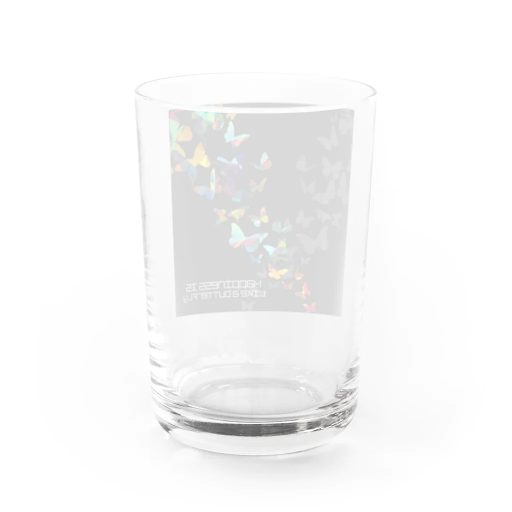 AKI*の蝶のオリジナルデザイン Water Glass :back