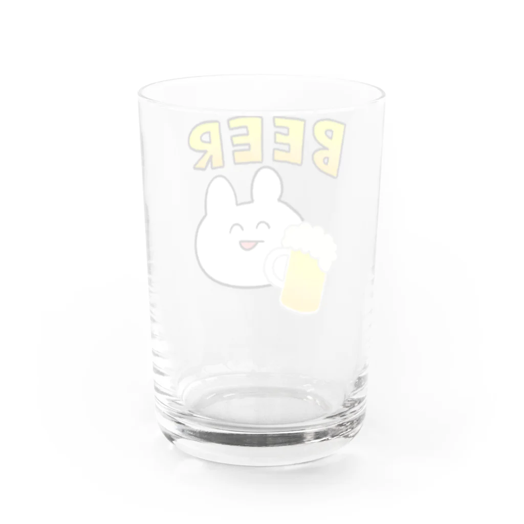 はらぺこショップのうさぎBEER Water Glass :back