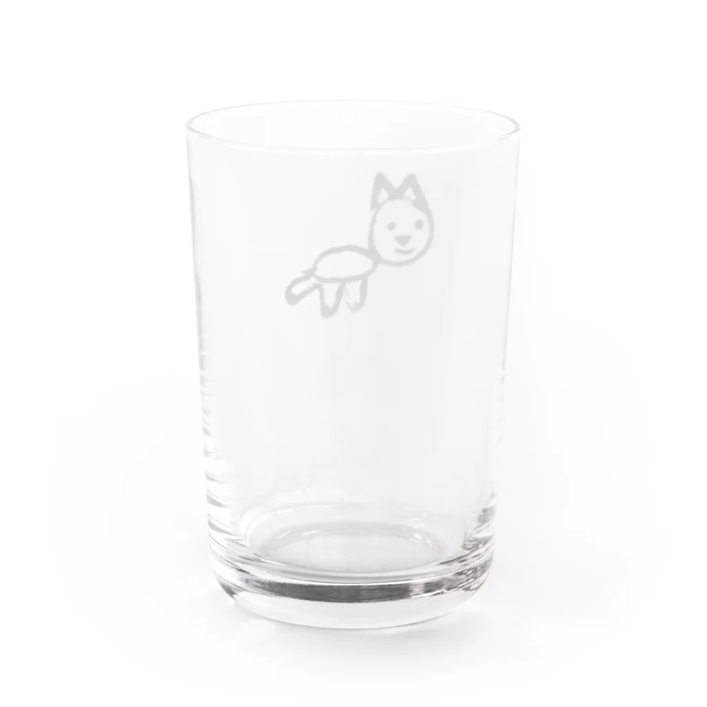 ナナネコのゆるいぬ Water Glass :back