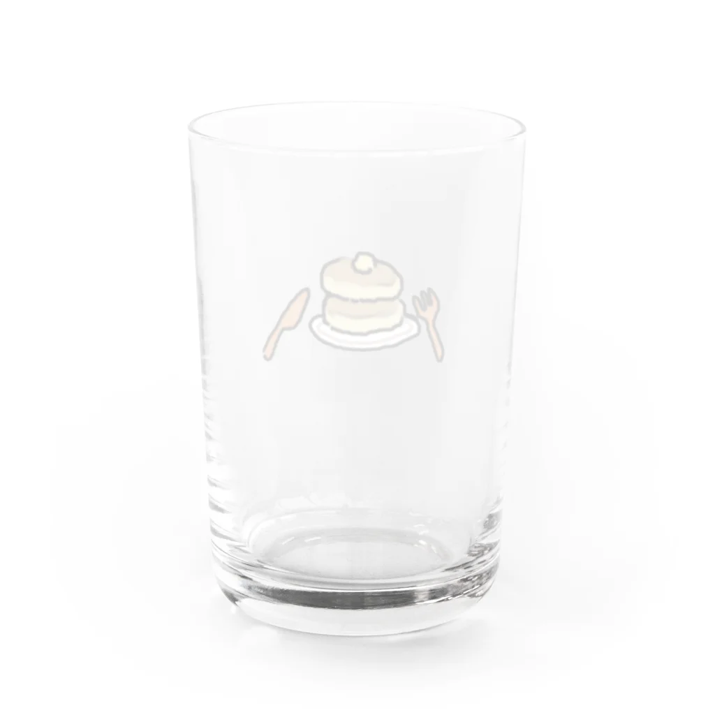 suzuri はちお店のホットケーキ Water Glass :back