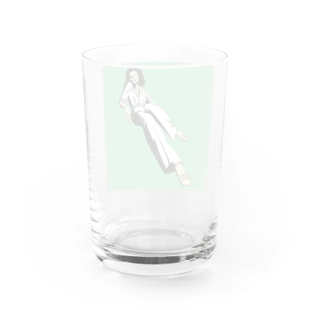Ksukeのレトロガール Water Glass :back