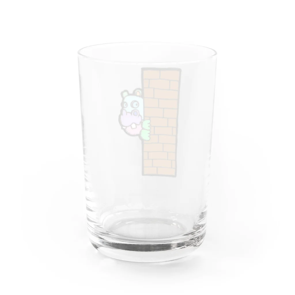 ガトーショコラ評論家のSUZURIの水色かば Water Glass :back