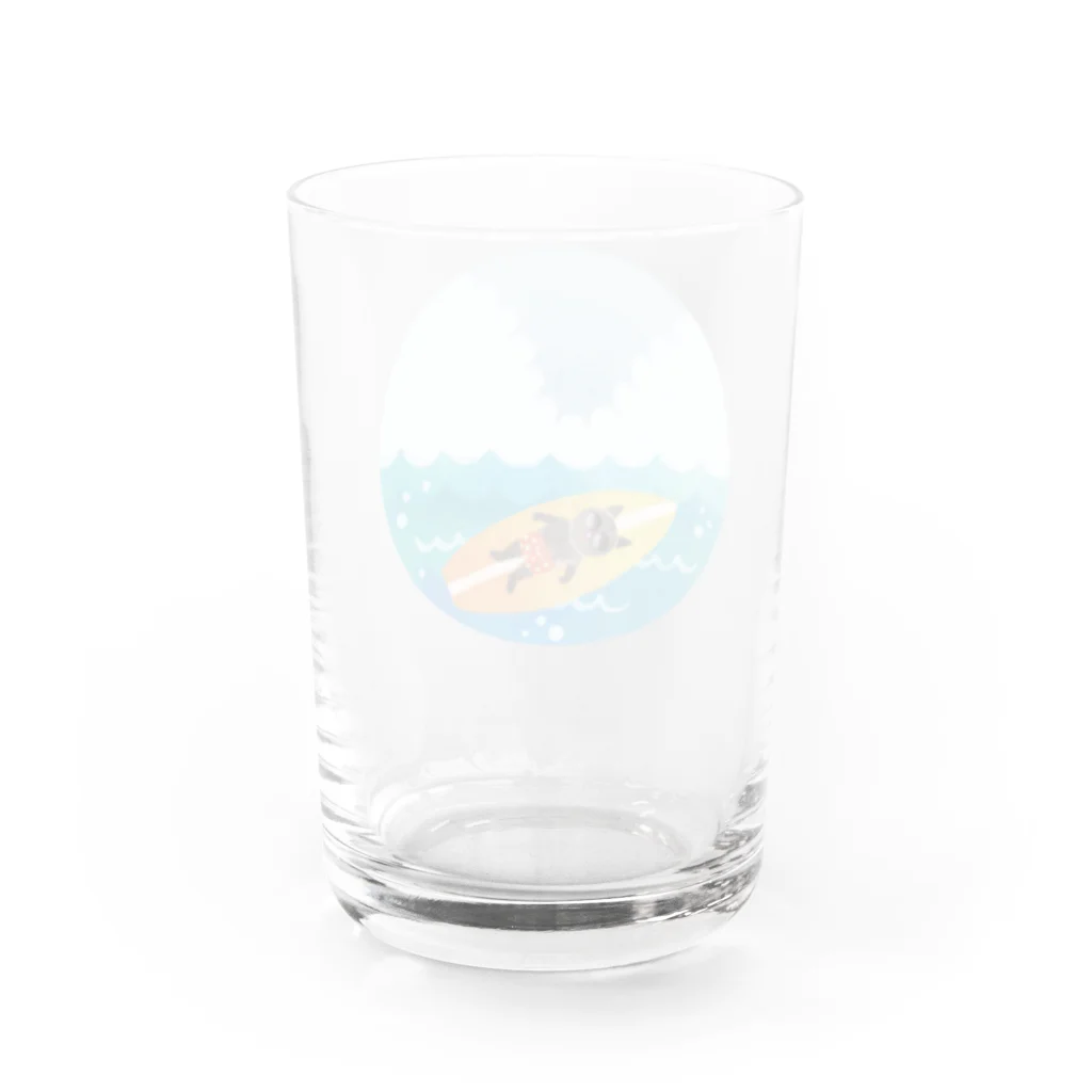 MELT  SHOPの海とねこちゃん Water Glass :back