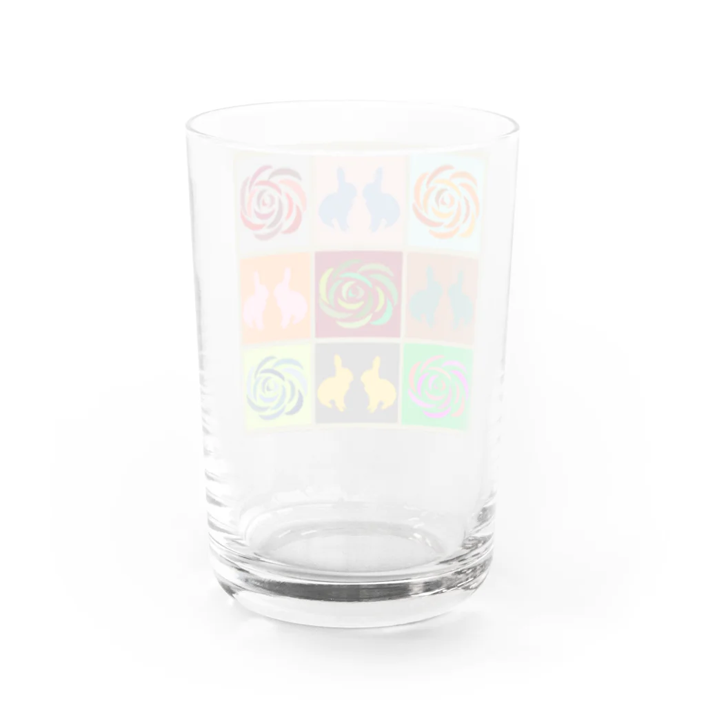 うさぎのきた道&のごばんのめCベタ Water Glass :back