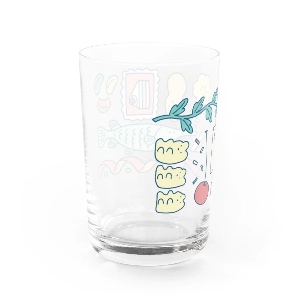 おかのはなみのガーのドローイング Water Glass :back