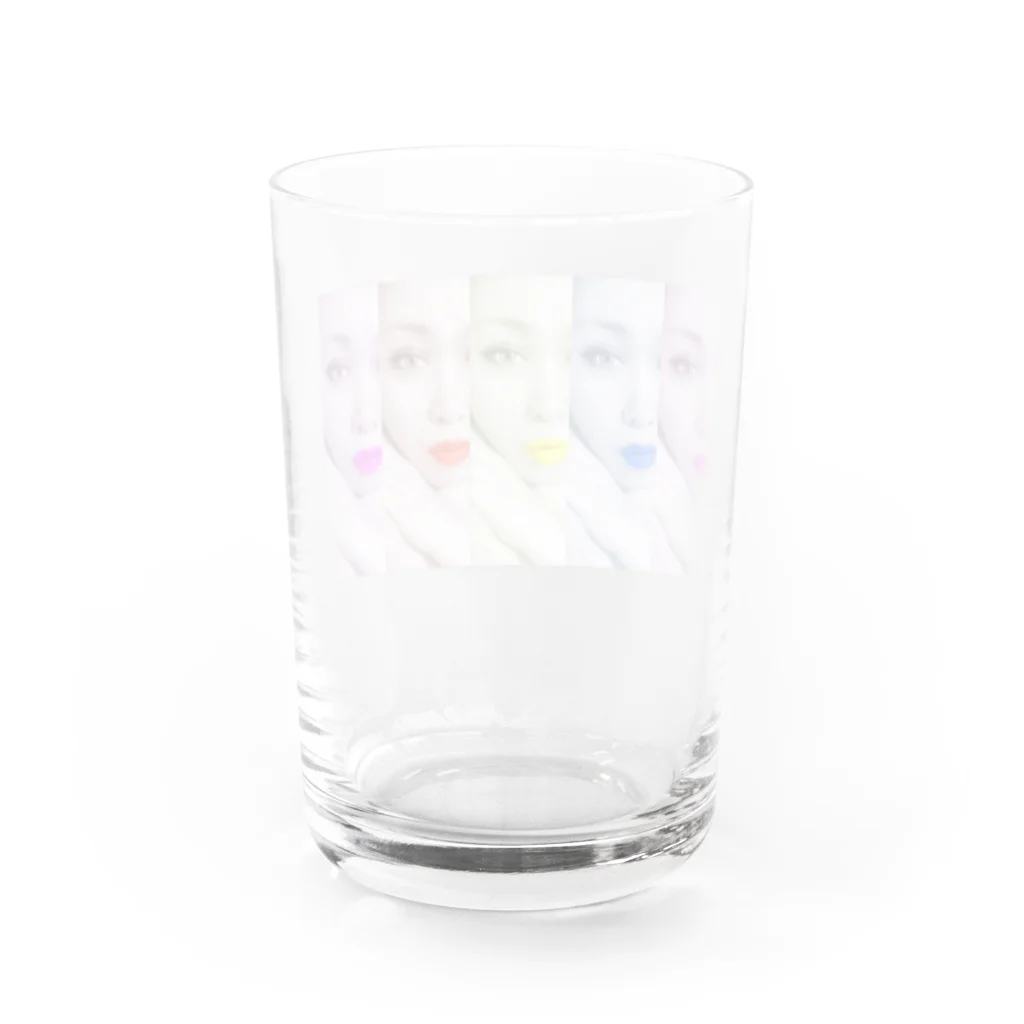 かみのちえのショップの5色女シリーズ Water Glass :back