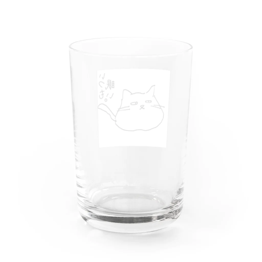 ゆるふわ本舗 こふれちっく。のゆるどろ猫 Water Glass :back