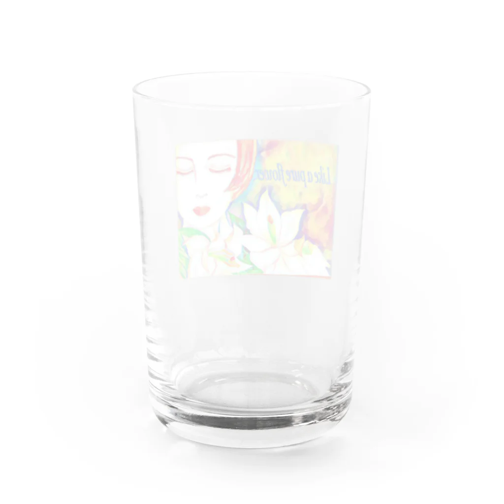 かみのちえのショップの純粋な花の様にシリーズ2 Water Glass :back