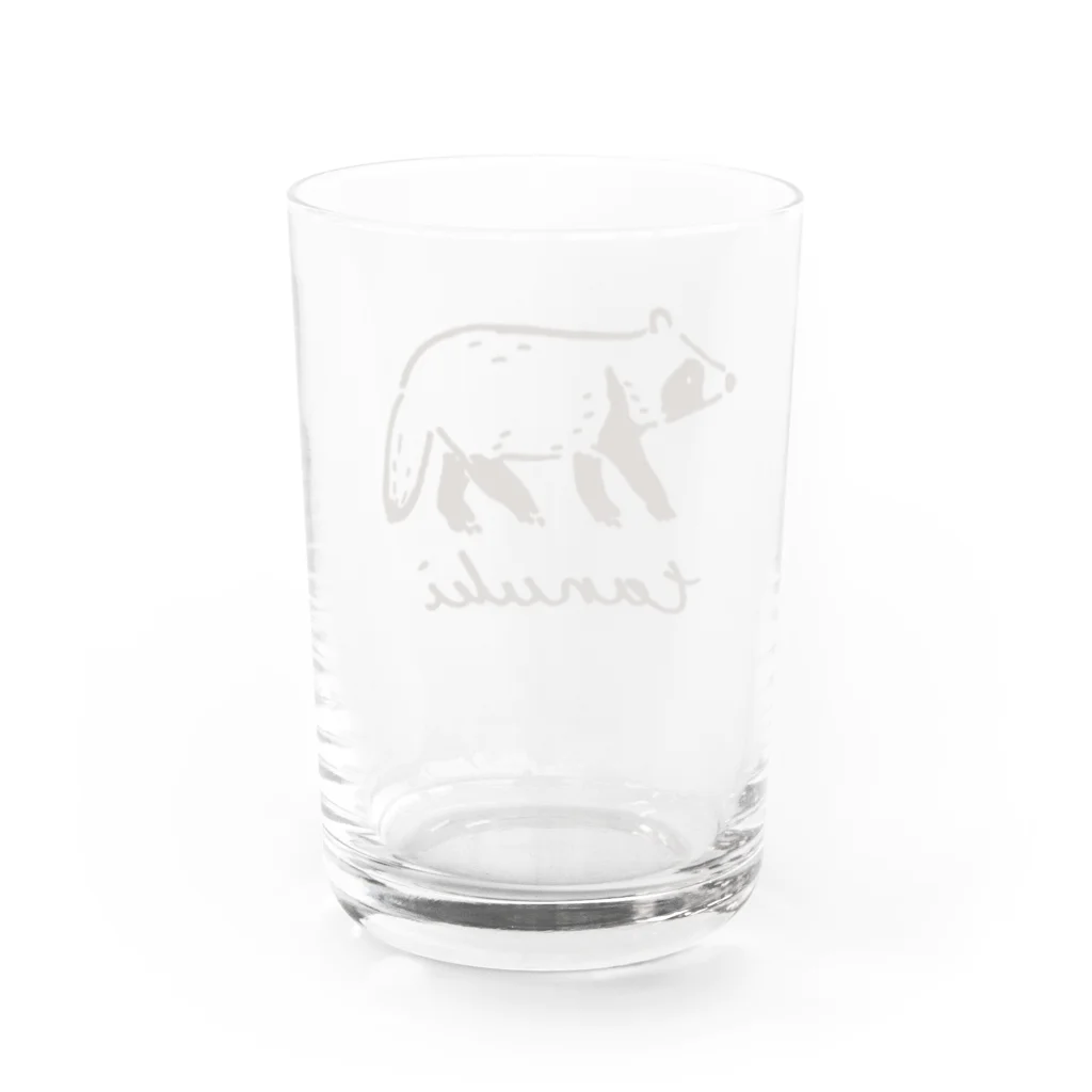 いきものタウンのちょっとおしゃれタヌキ Water Glass :back