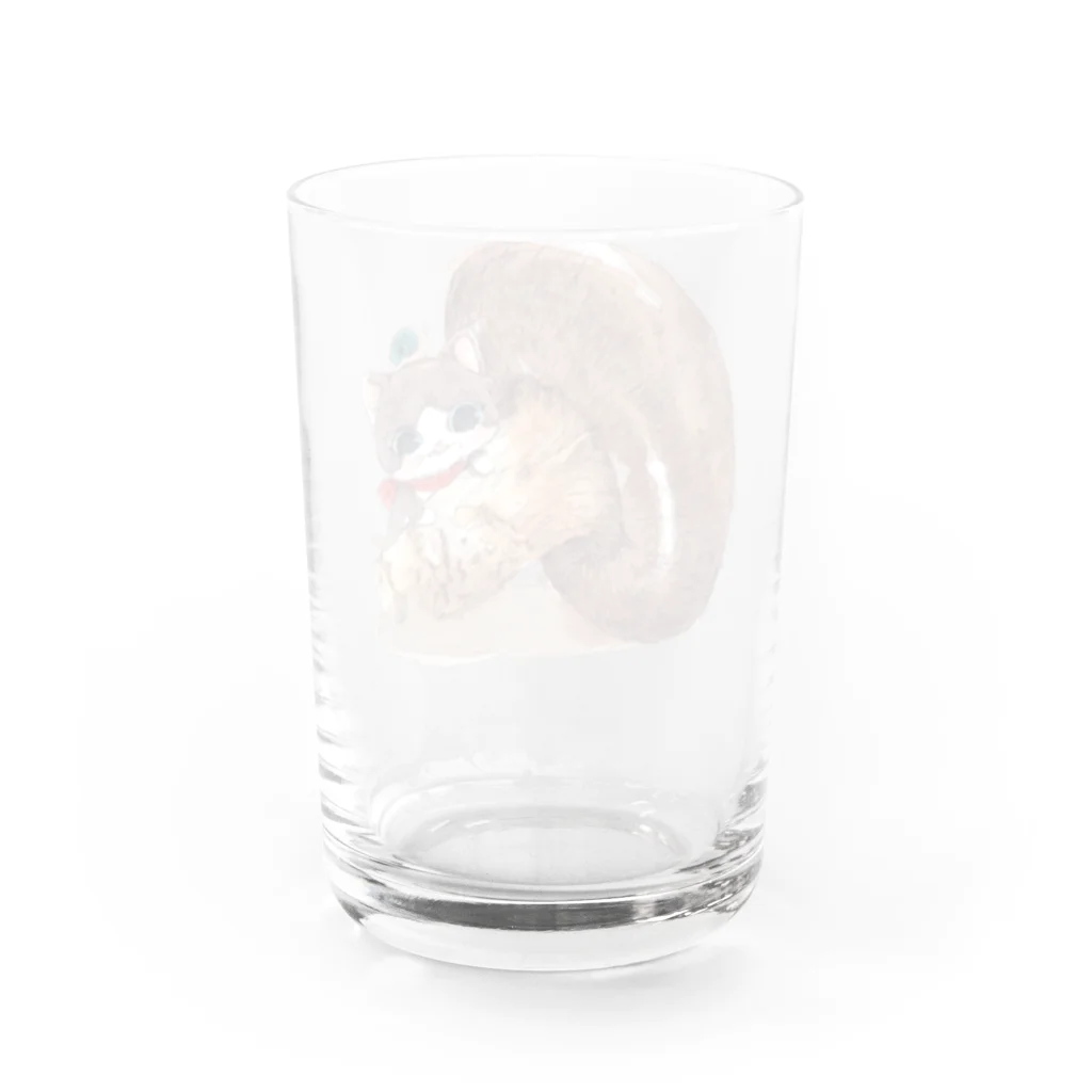 BARABARA　DESIGNの手乗り猫ときのこ Water Glass :back