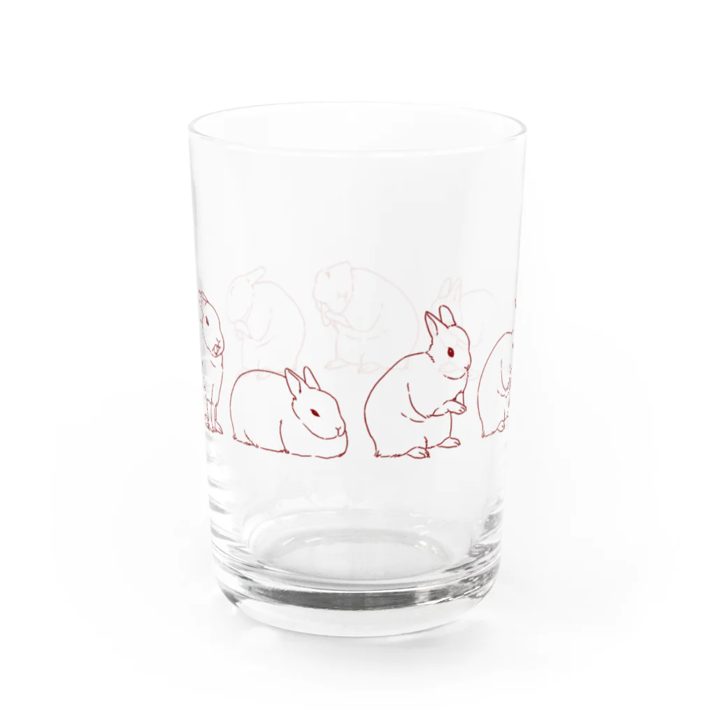 Usagi Kawaiiのくしくしうさぎ Water Glass :back