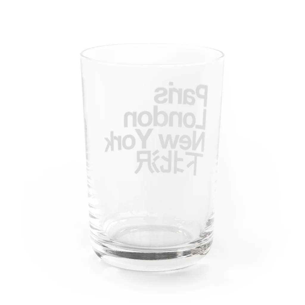 東京奮起させるの下北沢 Paris London New York Water Glass :back