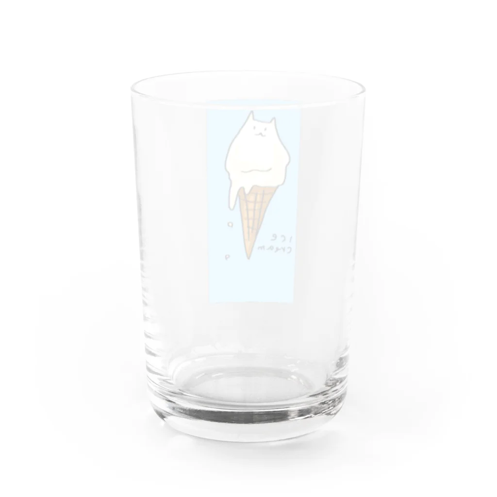 いびつなせんがのねこアイス Water Glass :back