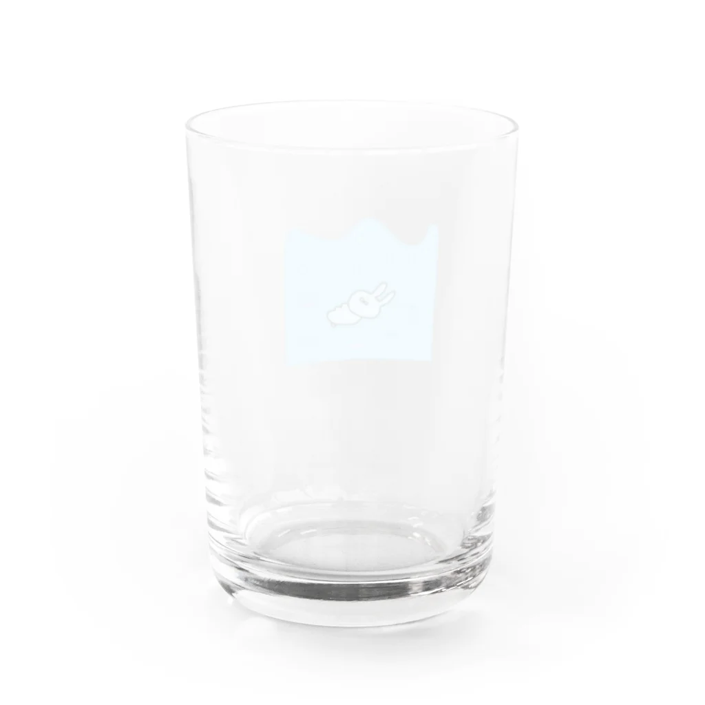 おこじょは白いのましろ-ぷかぷか Water Glass :back