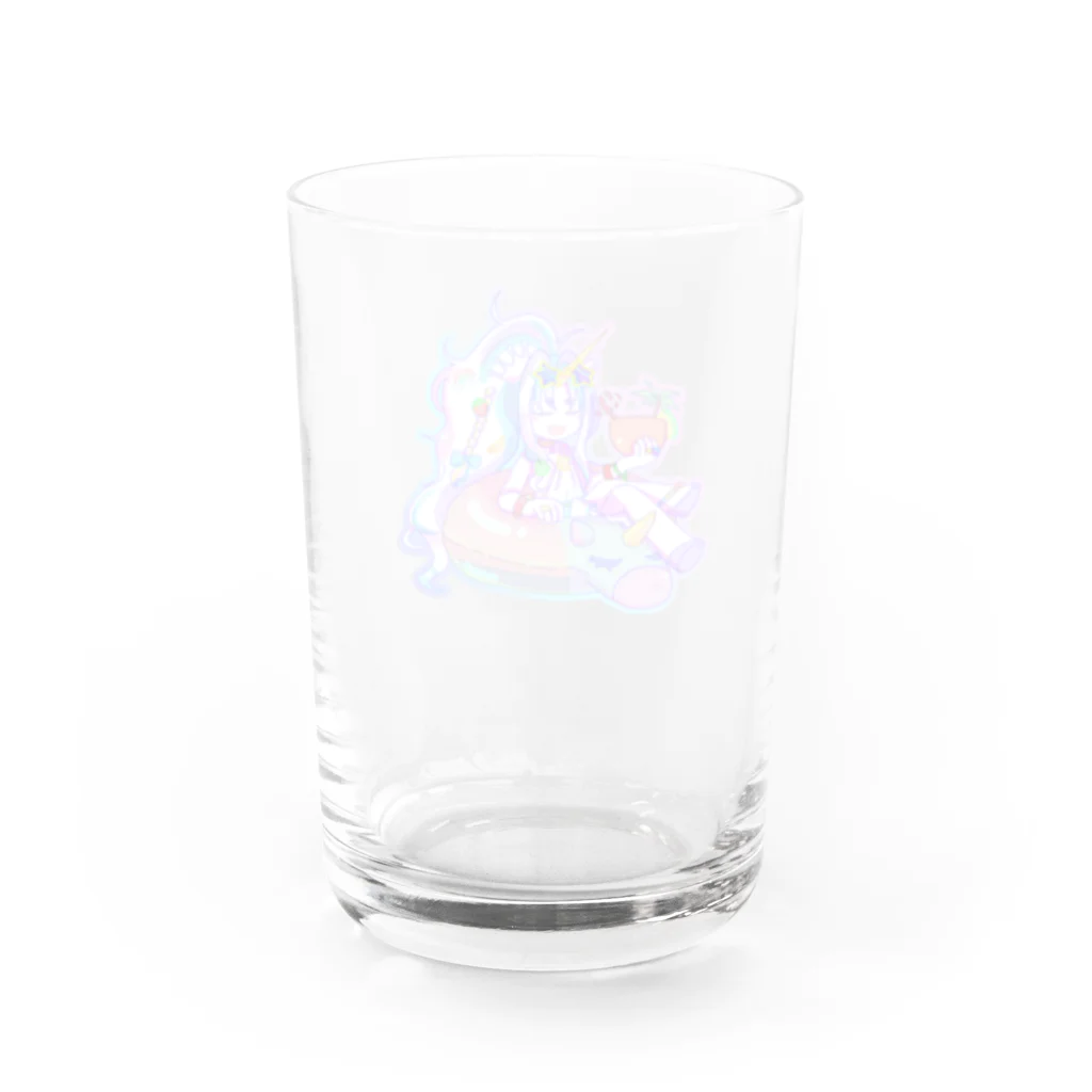 ドドメ汁のうかれポンチのユニコーン Water Glass :back