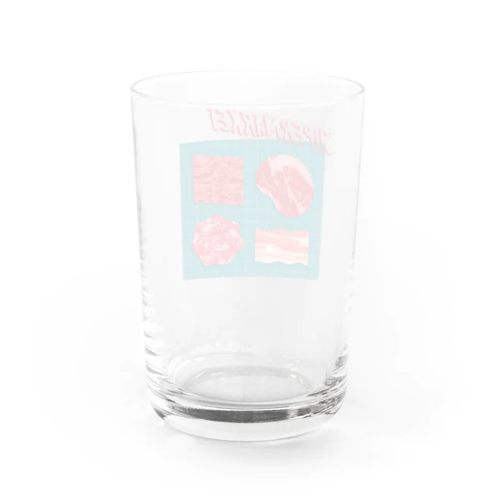 かじたのスーパーマーケット：肉 Water Glass :back