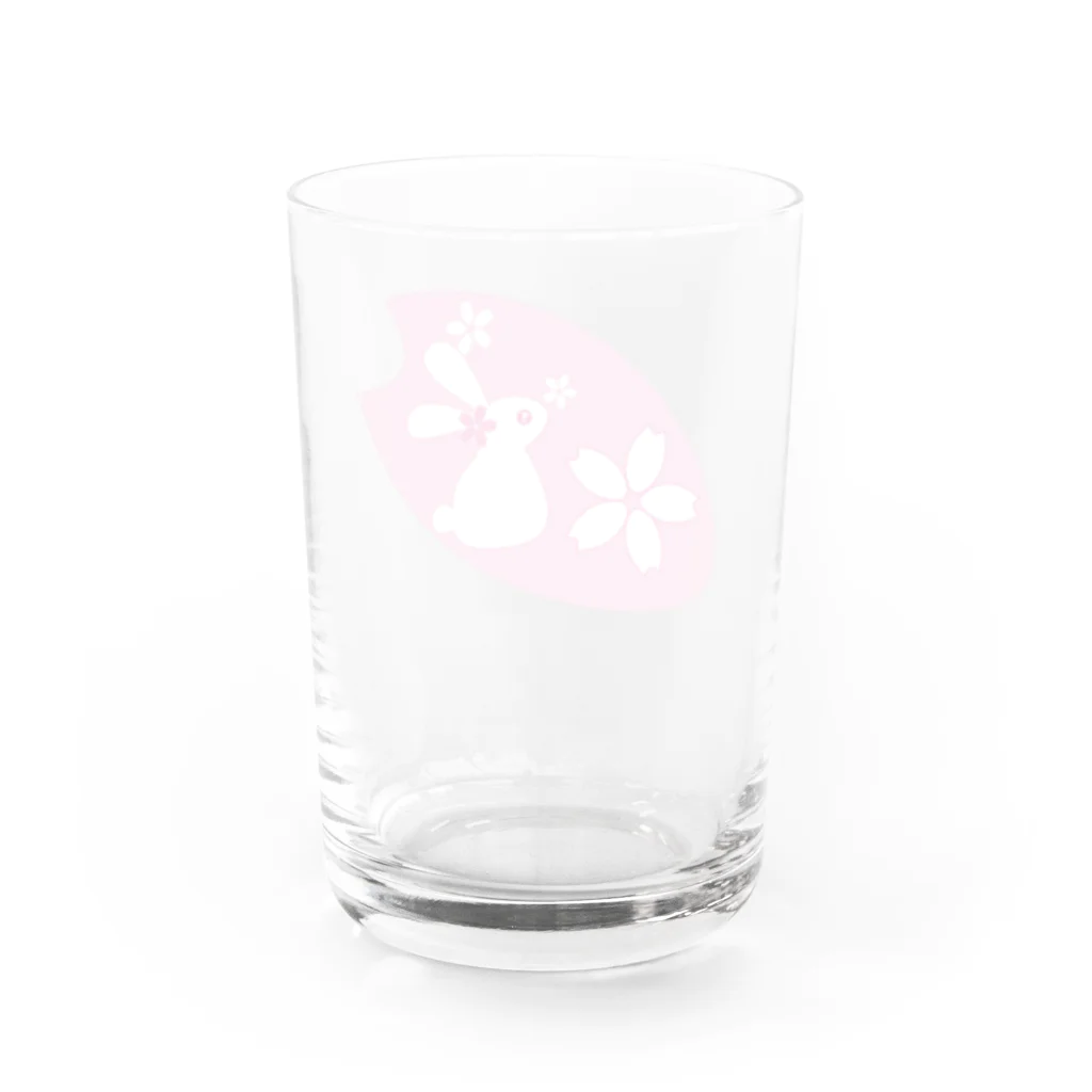 ORANGE-Wの桜とうさぎA Water Glass :back