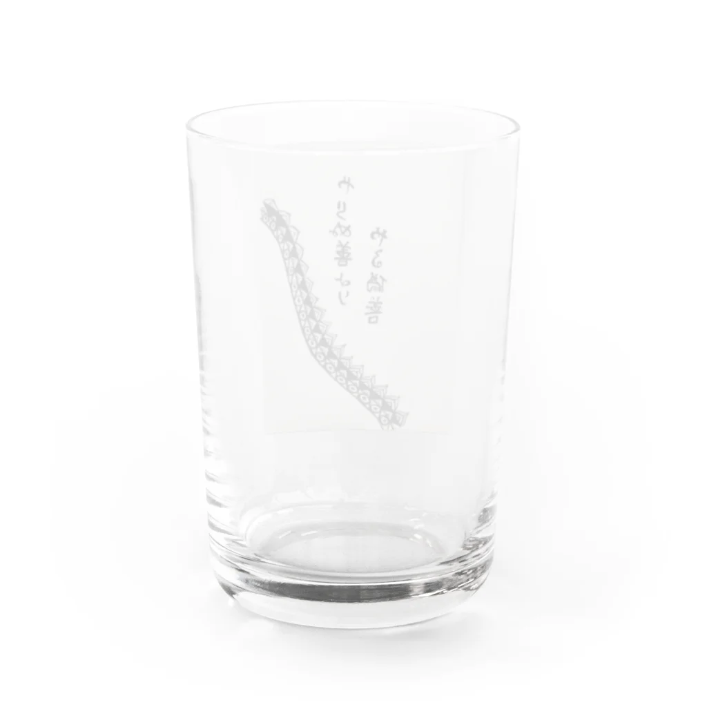 物-黒のやらぬ善よりやる偽善 Water Glass :back