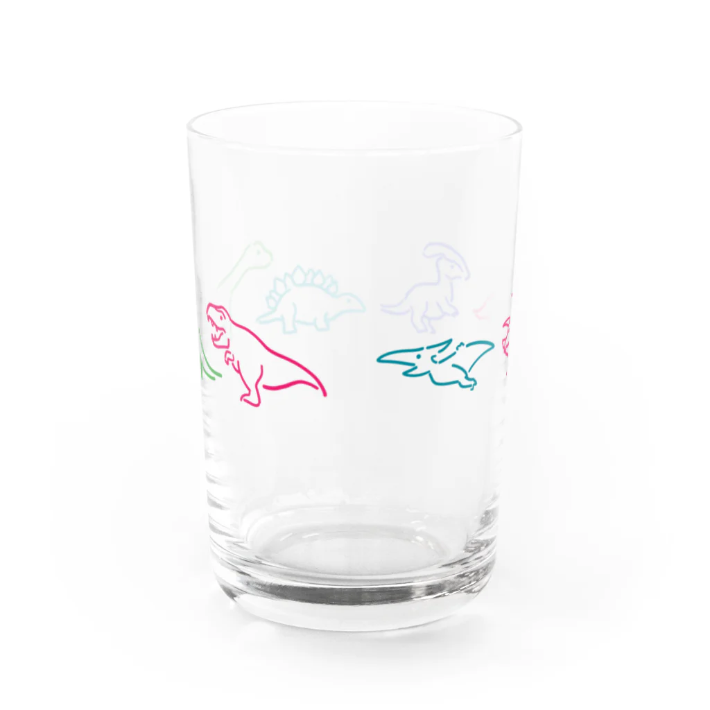 茉莉香｜MarikaのDINOSAURS Multi Colour Water Glass :back