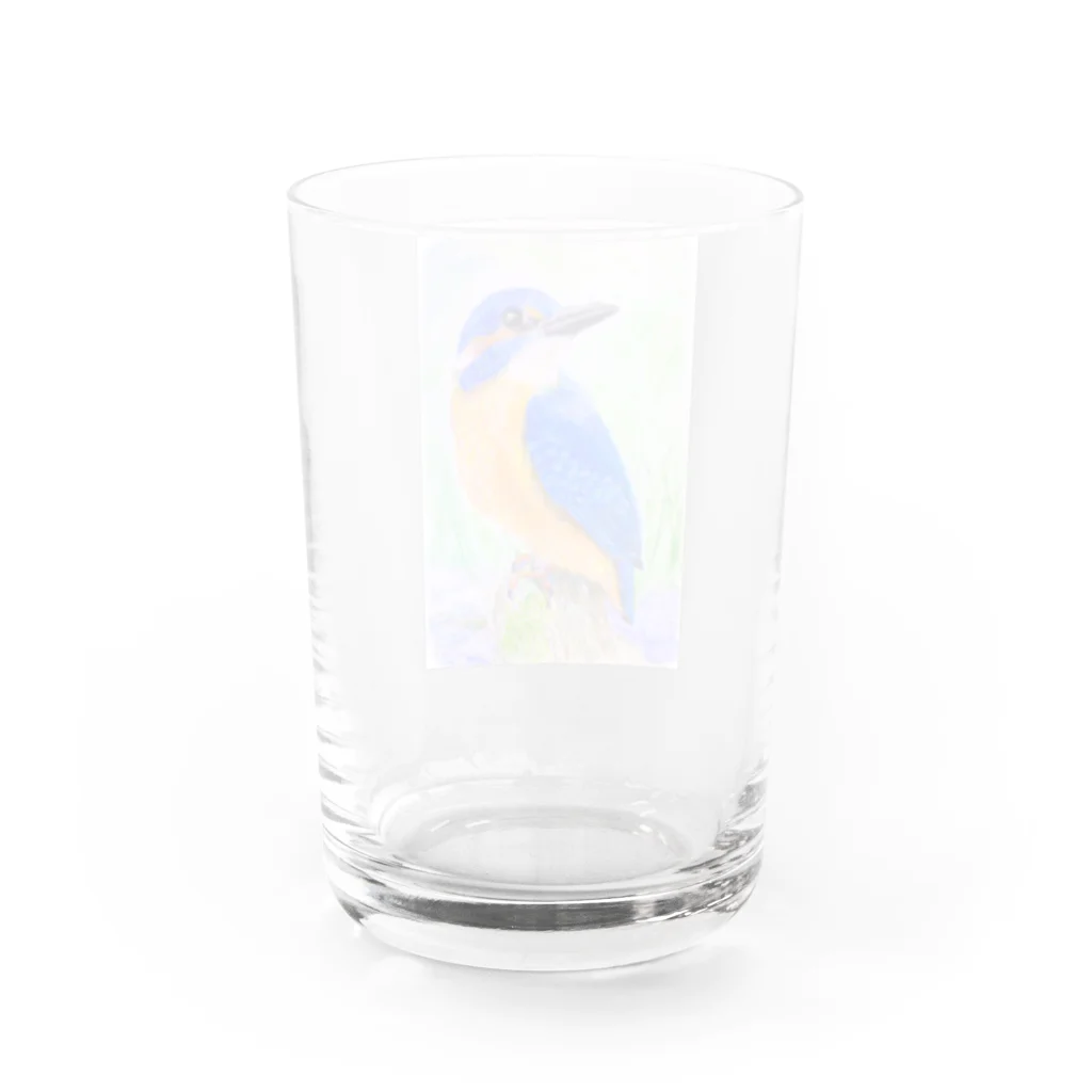 TOMO工房のグラスのカワセミ Water Glass :back