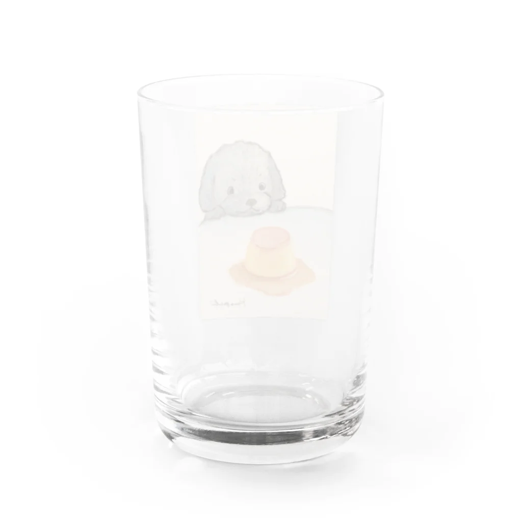 くろぽち屋のペッパーとプリン Water Glass :back