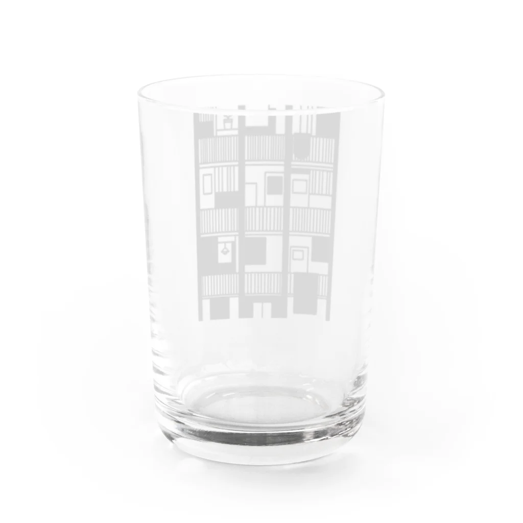 ちさむらの黒色の集合住宅 Water Glass :back