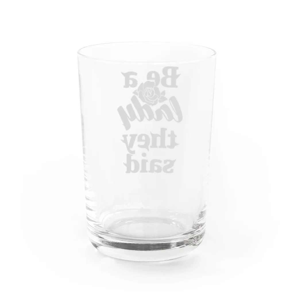 NOBODY754のBe A Lady They Said (Black) Water Glass :back