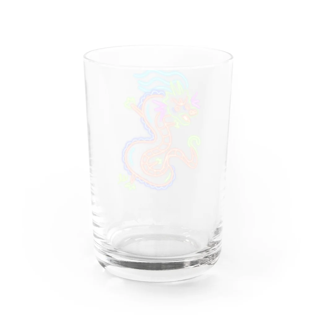 ビレイダオのネオン　龍 Water Glass :back