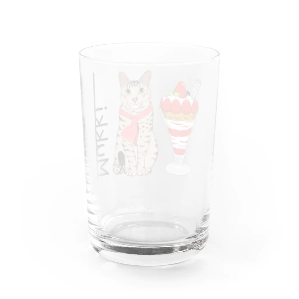 Plumsanのむっきーちゃん（茶） Water Glass :back