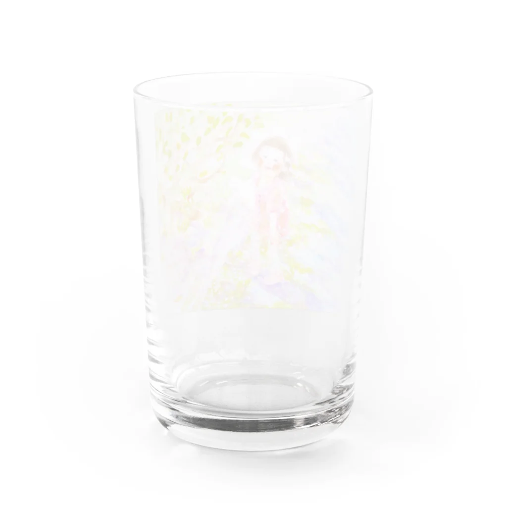 せど はるなのSUZURI shopの「花さかこども」 Water Glass :back