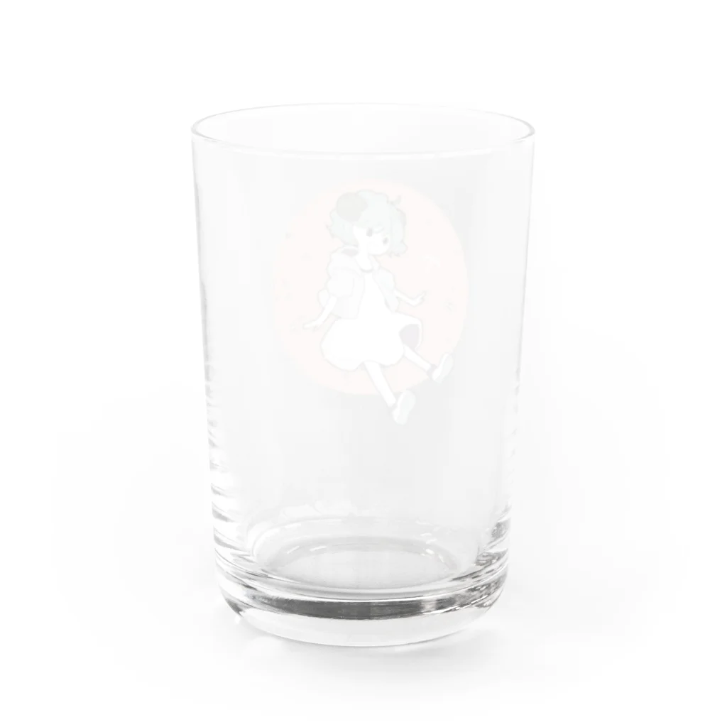 るーく屋のおひつじ座の女の子 Water Glass :back