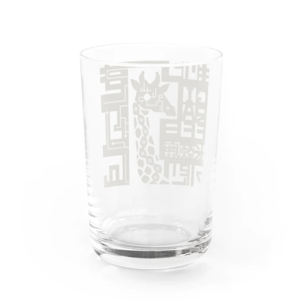 もよういぬ（グッズ販売）の２０　きりん Water Glass :back