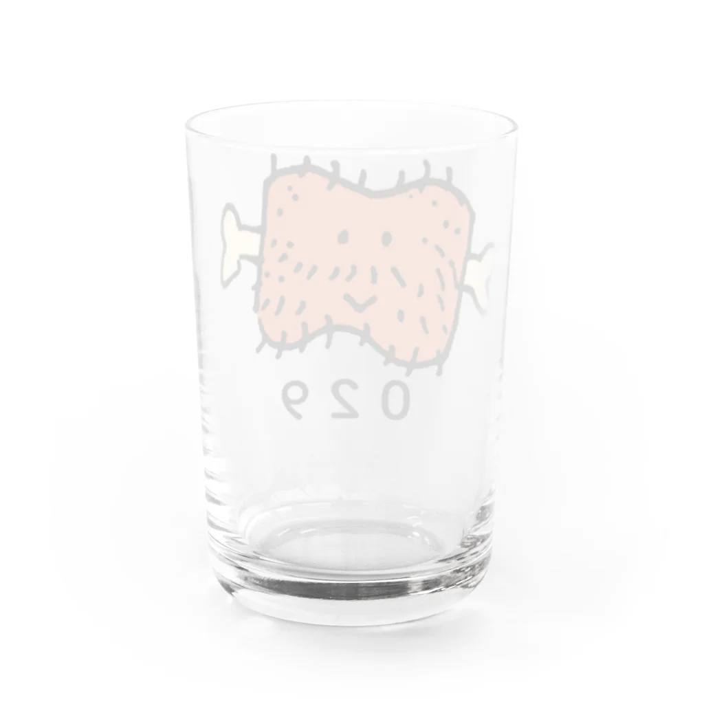 segasworksの笑顔のお肉（ヒッピー） Water Glass :back