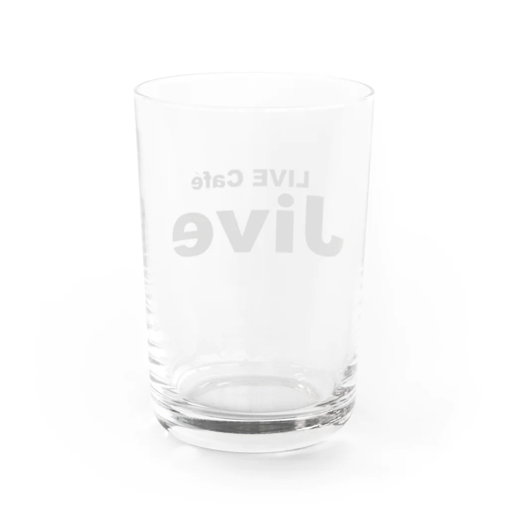 ライブカフェジャイブのベーシック　黒ロゴ Water Glass :back