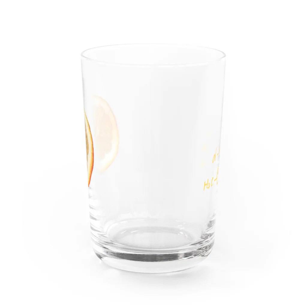 そらまめの何でもレモン入りになる Water Glass :back