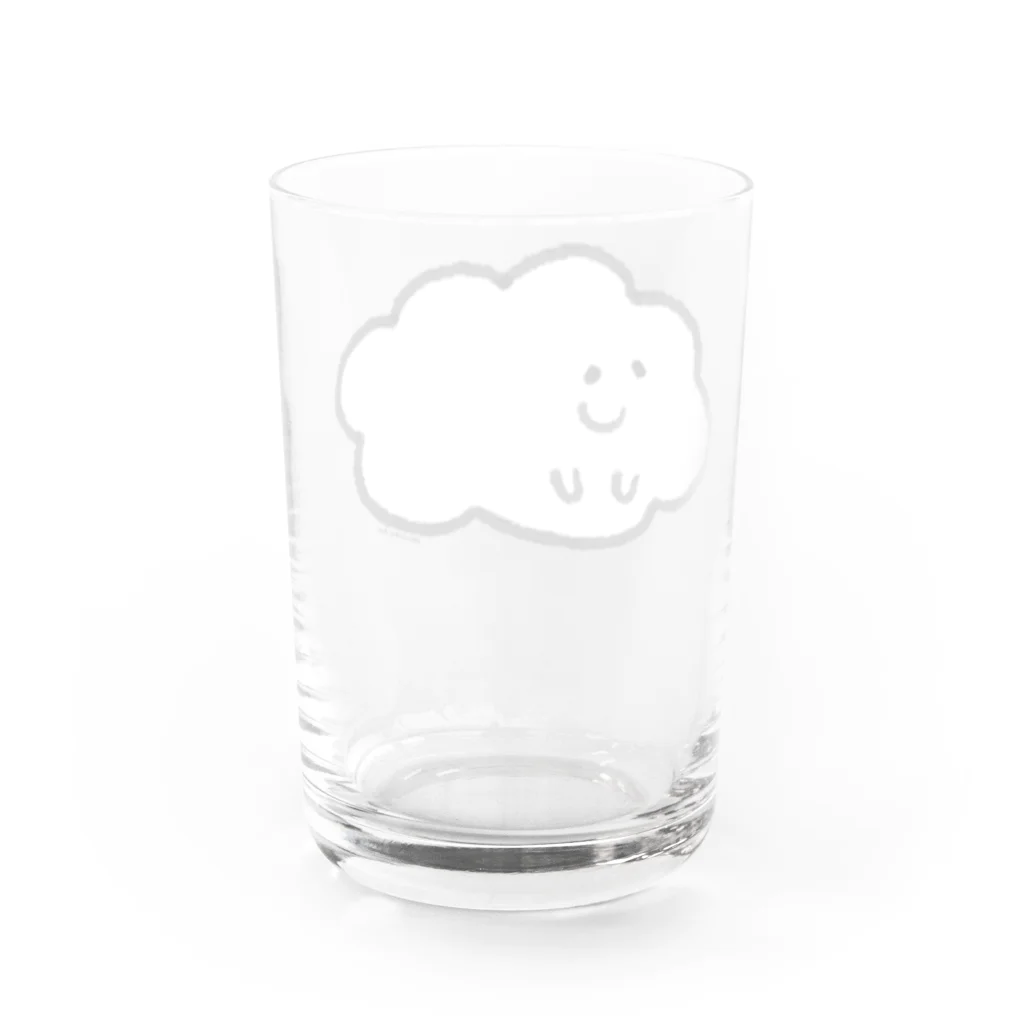 アジサイの織のもくもさん Water Glass :back