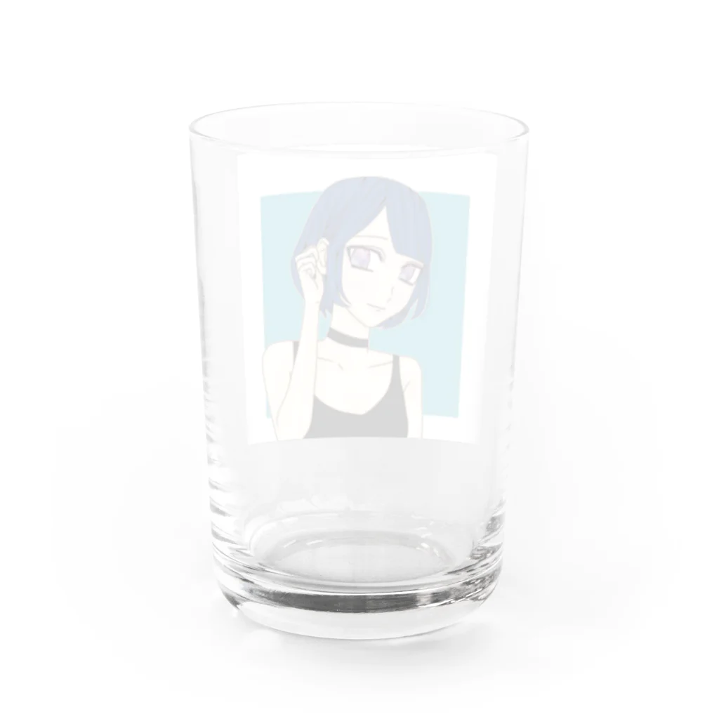 ガールズルームの青ショートさん Water Glass :back